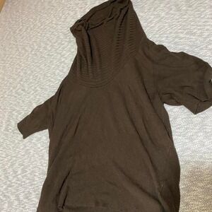 Apt 9 brown short sleeve cowl neck pullover top/ blouse women XL. SKU-A166